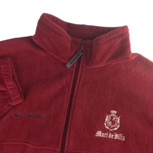 Columbia Mari de Villa 50 Years Mens XL Maroon Full Zip Fleece Jacket - Picture 1 of 6