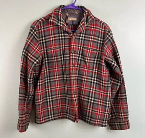 Vintage Mcgregor Seymour Flannel Button Up Wool Shirt Size Med Loop Collar Vtg - Picture 1 of 13