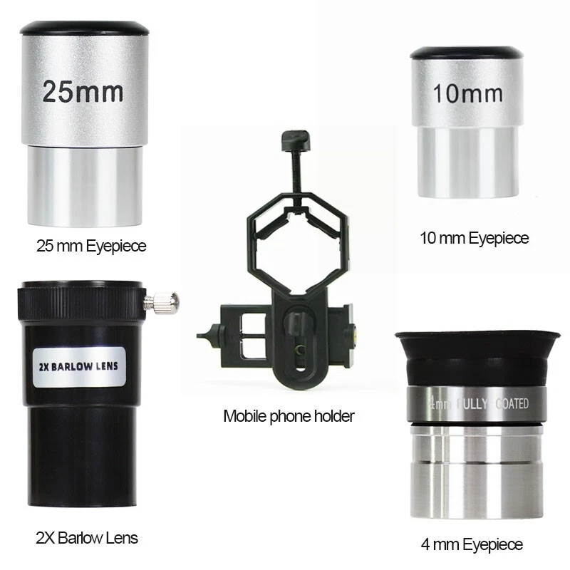 4mm/10mm /25mm eyepiece/2xbarlow lens/ phone Adapter DIY telescope eyepiece set - Image 1 of 1