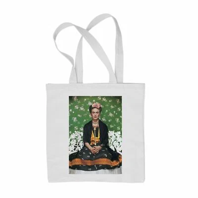 LOW FREQUENCY Frida Kahlo Flowers Tote Bag - Shopping Shopping Bag for Life Hipster Vintage