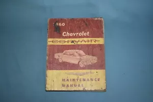 1960 Chevrolet Corvair Service Shop Repair Maintenance Manual Factory OEM - Picture 1 of 11