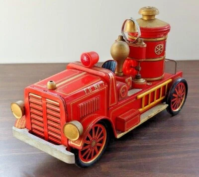 Camión de bomberos de hojalata vintage modelo FD No.7 juguetes hechos en Japón marca rara antigua Foto 1 de 4