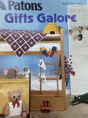 Patons Gifts Galore pattern book 273 Over 20 ideas to knit and crochet Vintage - Image 1 of 4