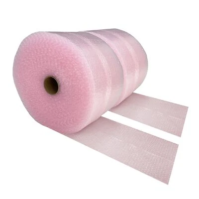UOFFICE 2 Pink Anti-Static Bubble Rolls 175'x12" - Small Bubbles 3/16" Wrap 350' - Image 1 of 4