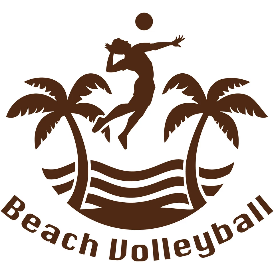 Beach Volleyball 5" Vinyl Decal Car Window Sticker AVP Outdoor FIVB Olympic v2 - Изображение 1 из 1