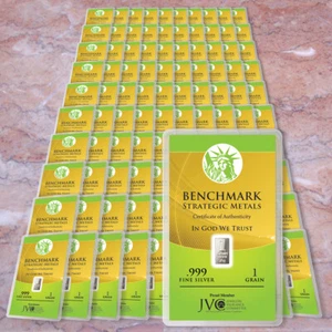 100 BARS 1/15GRAM.999 FINE PURE SILVER BAR 100 PACK PURE SILVER BULLION G20 - Picture 1 of 3