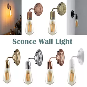 Vintage Industrial Wall Lights Retro Wall Mounted Sconce Lamp Fitting Fixture UK - Picture 1 of 64