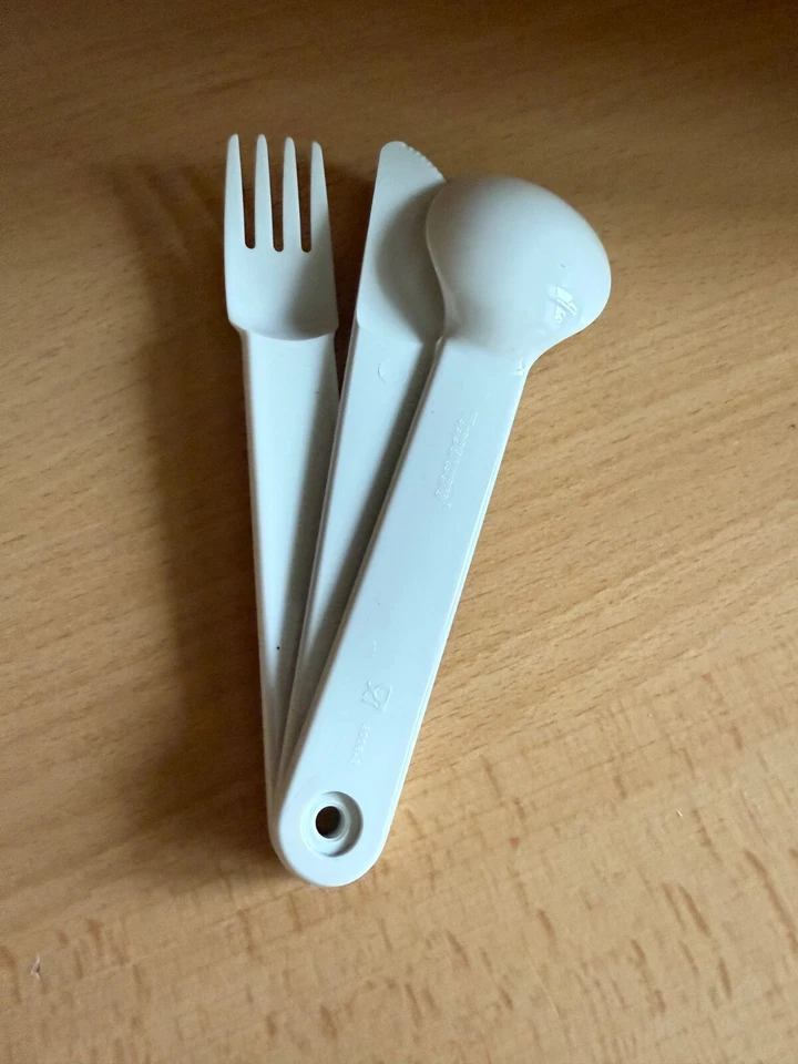 TUPPERWARE To Go Picknick Besteck SET Messer + Gabel + Löffel Neu - Bild 1 von 1