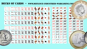 Markers - Nose Art - Deck of Cards - Waterslide Decals for Battletech - Picture 1 of 1