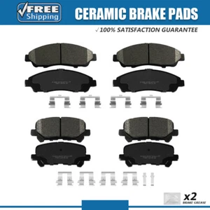 Front & Rear Ceramic Brake Pads w/ Hardware for 09-15 Honda Pilot Acura MDX ZDX - Picture 1 of 6