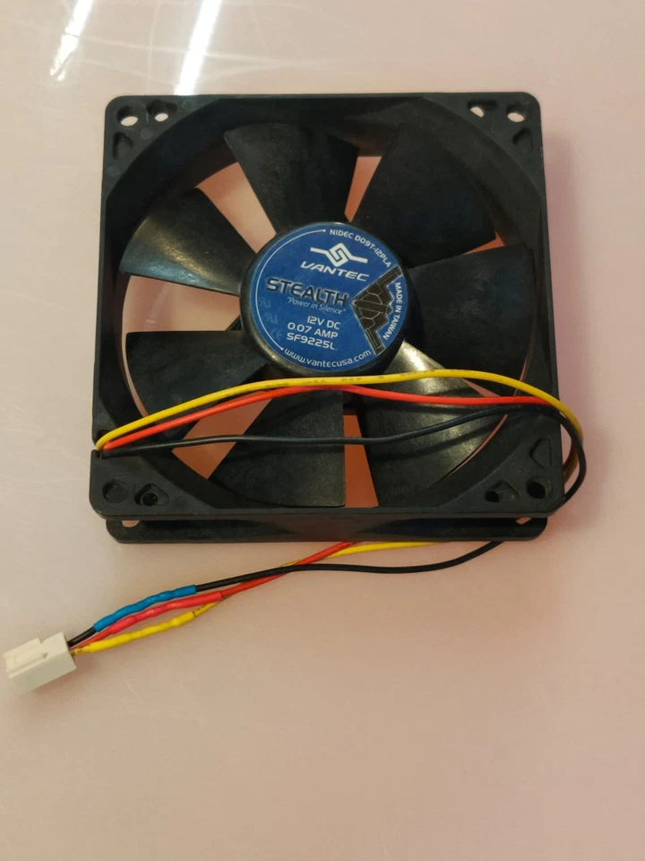 Vantec Stealth 92mm Double Ball Bearing Silent Case Fan SF9225L TD8038A 12V - Image 1 of 1