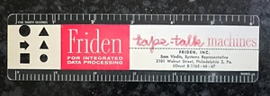 Vintage Friden Tape-Talk Machines Advertising Ruler Bookmark Data Processing - Picture 1 of 15
