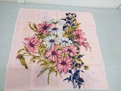  Bufanda japonesa vintage enrollada a mano bufandas estampado floral margaritas 26 X 26.  Foto 1 de 4