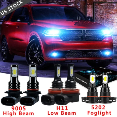 For Dodge Durango 2011-2013 - 6X 8000K Combo LED Headlight + Fog Light Bulbs Kit - Image 1 of 4