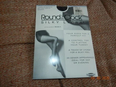 Pantimedias Round the Clock ultra transparentes talla A sandalia superior de control azul marino francés Foto 1 de 2