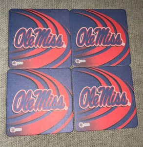 Ole Miss Rebels Coasters Col. Rebel Beverage Coasters lot of 4 Coasters - Picture 1 of 8