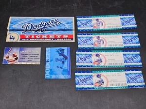 Boletos Dodger/Padre 2002 sin usar 4 Cey, Garvey 40 aniversario + 1 - Imagen 1 de 7