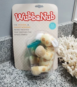 WubbaNub Infant Pacifier Attached Giraffe🦒Baby Lovey Original 0-6 Months ~NEW~ - Picture 1 of 9