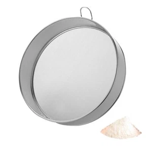 Flour Sifter Fine Mesh Strainer with 80 Mesh Round Sieve Baking Tools Handhel... - Picture 1 of 9