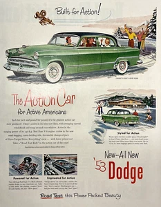 Dodge - Coronet V.8 4-Door Sedan 1953 Vintage LIFE Print Ad - The Action Car - Picture 1 of 8