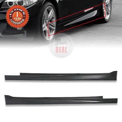 For 2011-2016 BMW F10 5 Series M5 Style Primer Matt Finish Side Skirt Extensions - Изображение 1 из 4