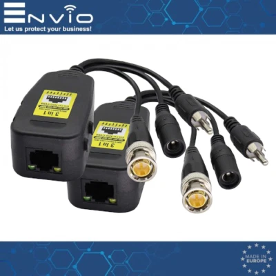 ENVIO COPPIA TRASMETTITORI VIDEO BALUN ETHERNET CON ALIMENTAZIONE 8MP ULTRA HD 4K