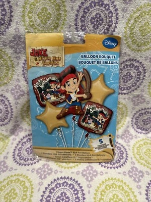Jake Neverland Pirates Balloon Bouquet (5 pcs) - Kids Birthday Party Decorations - Image 1 of 2