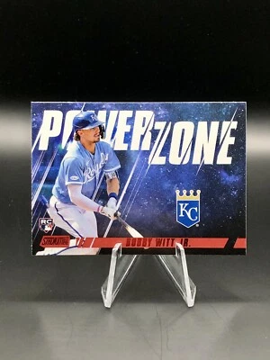 2022 Topps Stadium Club Bobby Witt Jr. RC Power Zone Red Foil Kansas City Royals - Image 1 of 2