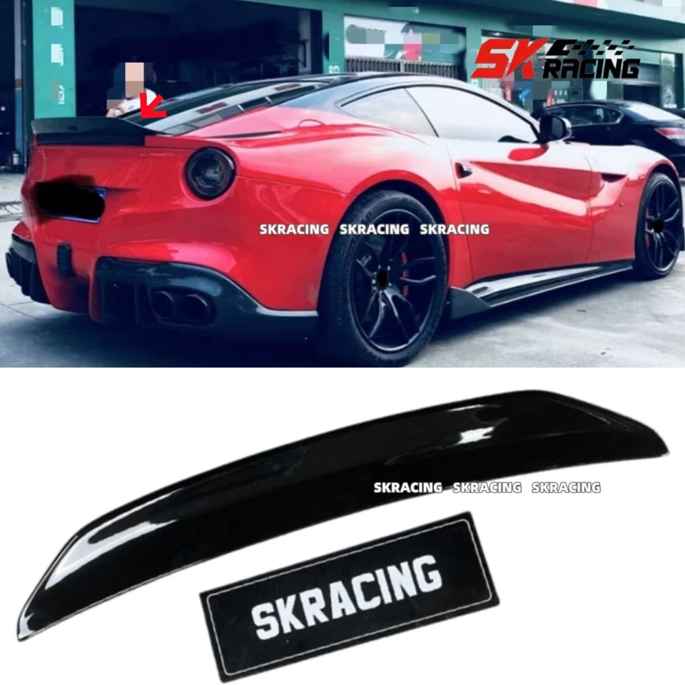 Gloss Black Rear Trunk Spoiler Wing Fits 2013-2017 Ferrari F12 Berlinetta Coupe Foto 1 de 4