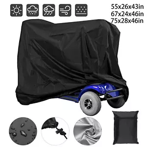 Mobility Scooter Cover 210D Oxford Fabric Windproof Waterproof Motorcycle Cover - Picture 1 of 15