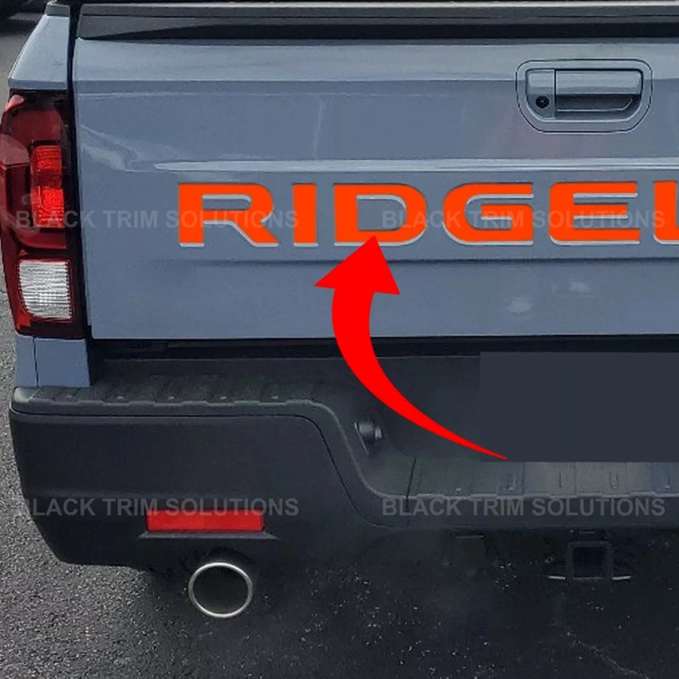 Gloss Orange Letter Vinyl Decal Inlay Tailgate Rear For 2024 25 Honda Ridgeline Foto 1 de 1