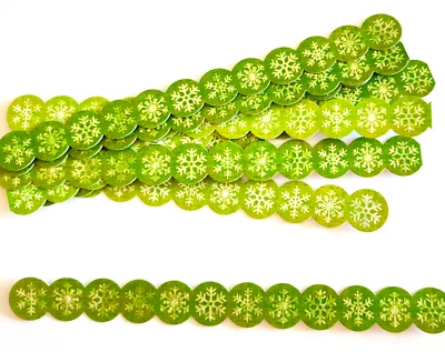 Mini Copos de Nieve Navidad Brillo Acentos Juego de 6 ~ 6" Pegatinas K&Company Foto 1 de 2