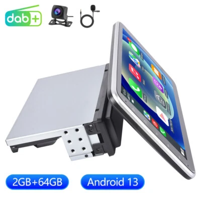 1 DIN 10.1" Android 13 Apple Carplay Autoradio mit GPS Navigation RDS WiFi 2+64G - Bild 1 von 4