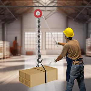 Kettenzug 1000kg 1t 3m Handkettenzug Hebezug Seilzug Kran Kettenflaschenzug Kett - Bild 1 von 16