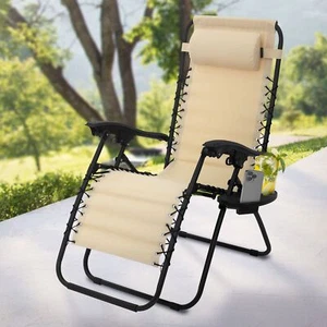 Liegestuhl Sonnenliege Gartenstuhl Hochlehner Relaxliege Relaxsessel klappbar - Bild 1 von 10
