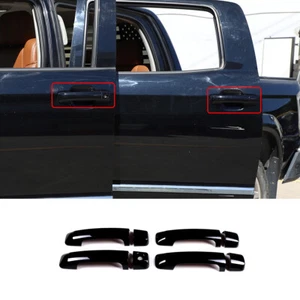 Modified ABS Black Car Door Grab Handle Cover For T@yota Tundr@ Sequ@ia 2007-21 - Picture 1 of 7