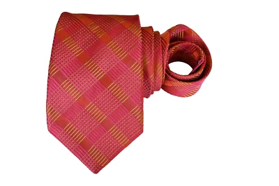 Gravata masculina TED BAKER VERMELHA/XADREZ E XADREZ LARGURA: 3,7/8" COMPRIMENTO: 59" - Imagem 1 de 3