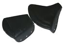 Black Faux Leather Lycett Type Front & Pillion Seat Cover For Norton Bsa AJS