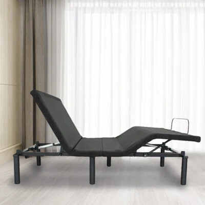 King/Queen/Full/Twin XL Eléctrico Ajustable Marco de Cama Base Control Remoto por Estrés Foto 1 de 4