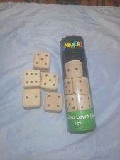 Summer Big Wooden 5 Pc Lawn Dice Set Game