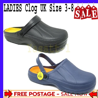 Cool Work Clogs Beach Clog Ladies Womens Sandals Shoes Crocs UK Size 3-4-5-6-7-8