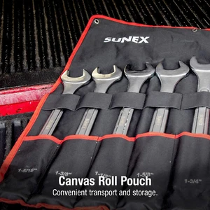 9707 Jumbo Set di chiavi combinate frazionarie, 7 pezzi (include custodia a rullo), SA... - Foto 1 di 12