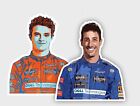 McLaren F1 Team Daniel Ricciardo Lando Norris 2x Stickers
