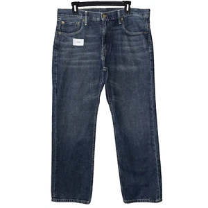 Levi's 569 Loose Straight Fit Mens Jeans Dark Blue Denim Size 35x32 Fits (34x31) - Imagen 1 de 13