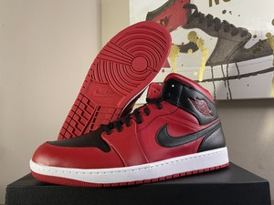 Las mejores ofertas en Jordan 1 Mid Negro Gimnasio Rojo | eBay