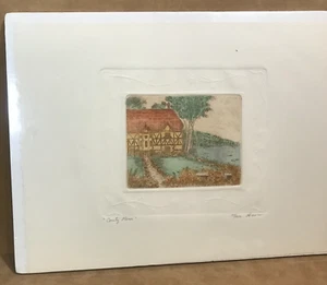 David Olson Limited Edition Embossed Rading "Country Manor" Old Home Print - Bild 1 von 7