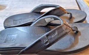 Reef Men’s Black Flip Flops Size 12, Gently Used-Great Condition - Picture 1 of 4
