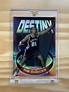 1997-98 Topps Chrome Tim Duncan Destiny Refractor #D8 Rookie RC Spurs HOF