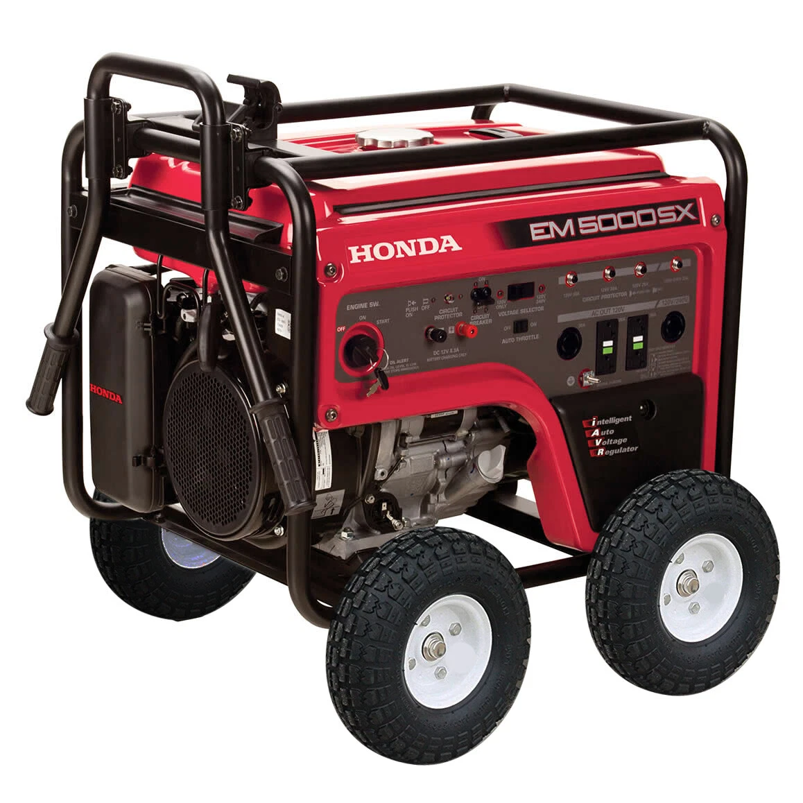 All-Terrain Rad-Set Für Honda EU3000is Generator – 4 Solide Never-Flat Reifen, Schwerlastlager, Inkl. Montagematerial