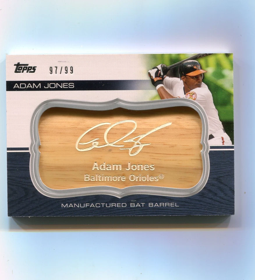 2010 TOPPS UPDATE ADAM JONES BAT BARREL 97/99 - Image 1 of 1